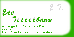 ede teitelbaum business card
